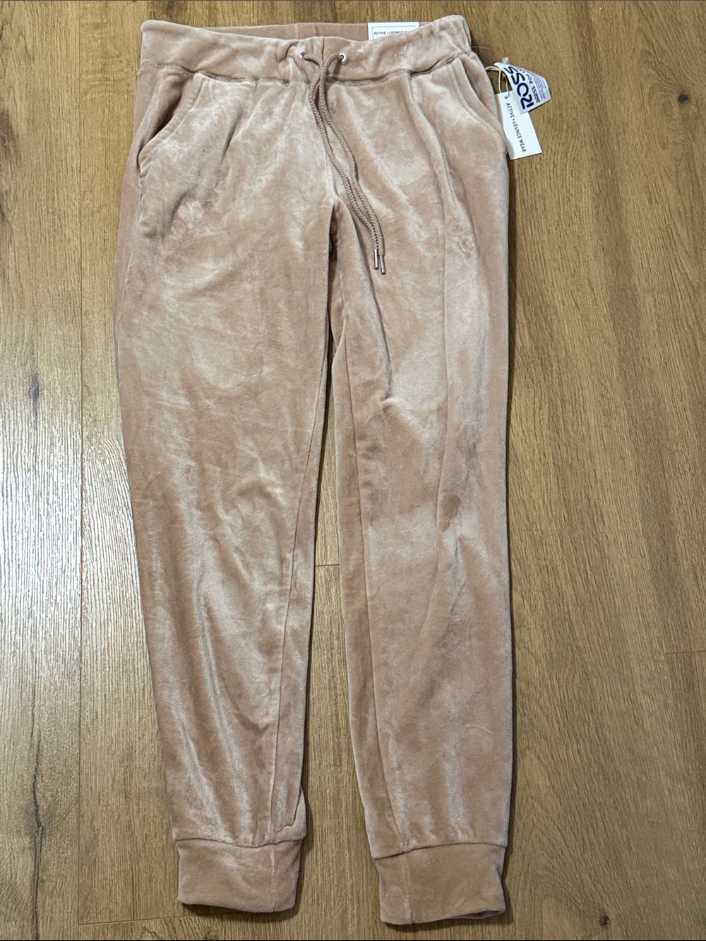 Women Plush Jogger Pants in Blush - Soft Pull-On Comfort